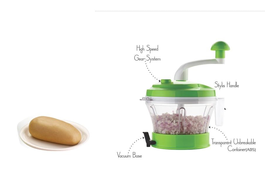 N07 4 in 1 Atta Dough Maker with Vegetable Cutter & Chopper, Beater-Multi