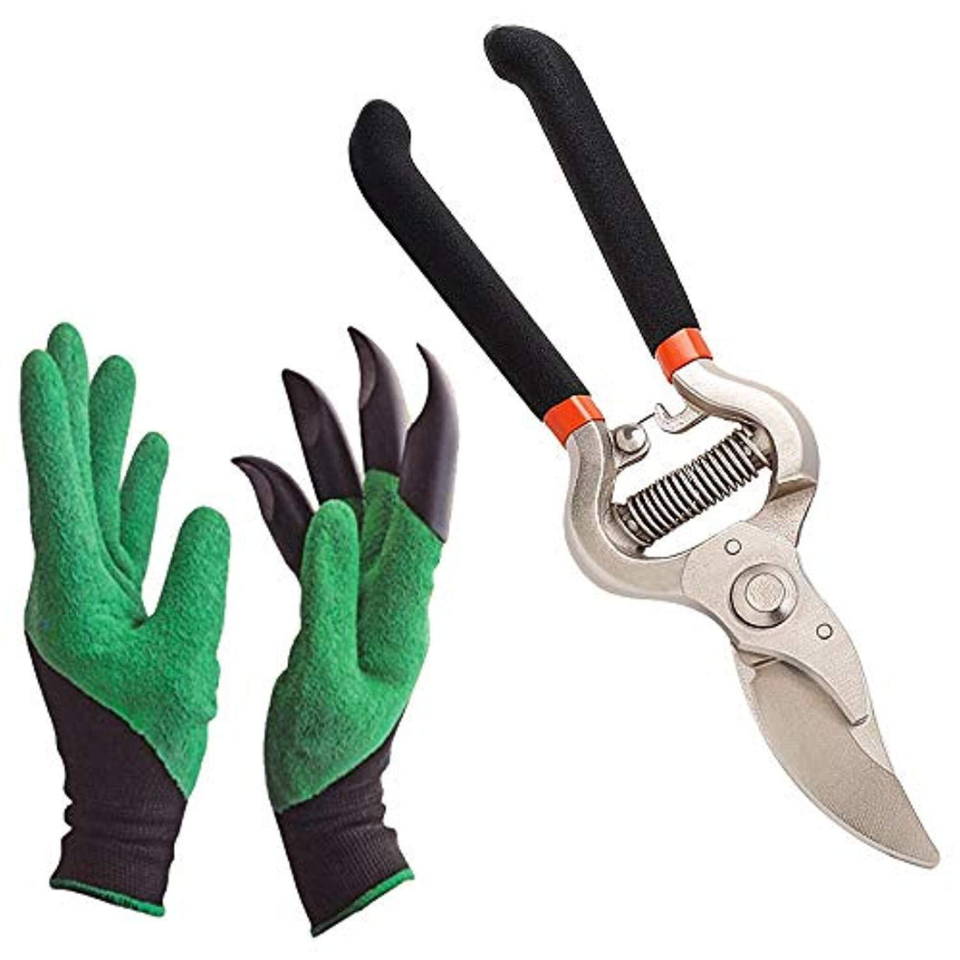 DeoDap Gardening Tools - Gardening Gloves and Flower Cutter/Scissor/Pruners