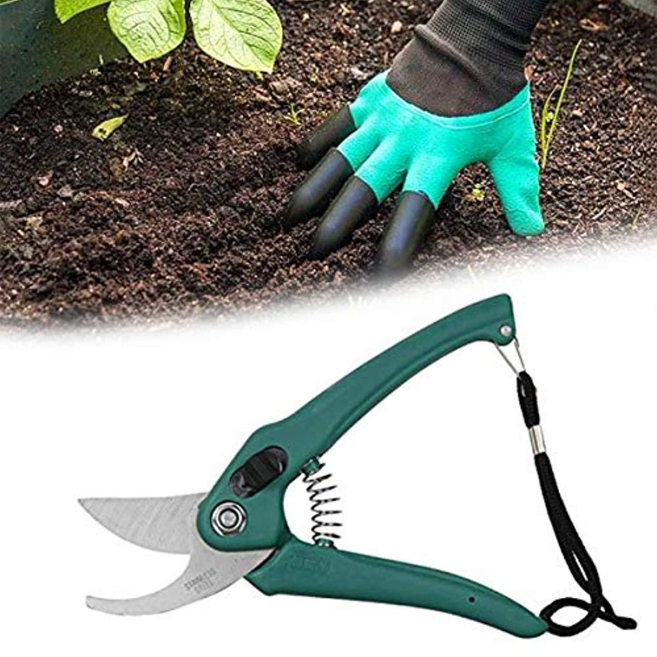 DeoDap Gardening Tools - Garden Gloves with Claws for Digging and Planting, 1 Pair Ergonomic Grip, Incredibly Sharp Secateurs