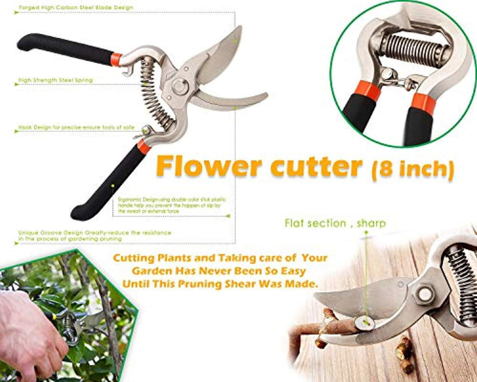 DeoDap Gardening Tools - Gardening Gloves and Flower Cutter/Scissor/Pruners