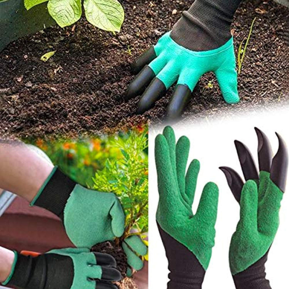DeoDap Gardening Tools - Garden Gloves with Claws for Digging and Planting, 1 Pair Ergonomic Grip, Incredibly Sharp Secateurs