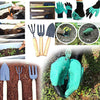 DeoDap Gardening Hand Cultivator, Big Digging Trowel, Shovel & Garden Gloves with Claws for Digging & Planting