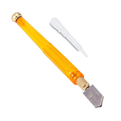 460 Antislip Metal Handle Steel Blade Oil Feed Glass Cutter